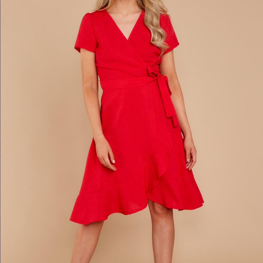 Red Wrap Dress